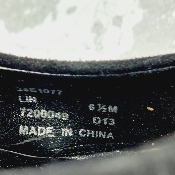 Calvin Klein Black Suede Slip On Evening/Office Silver Wedge Heels D121 - Picture 11 of 12